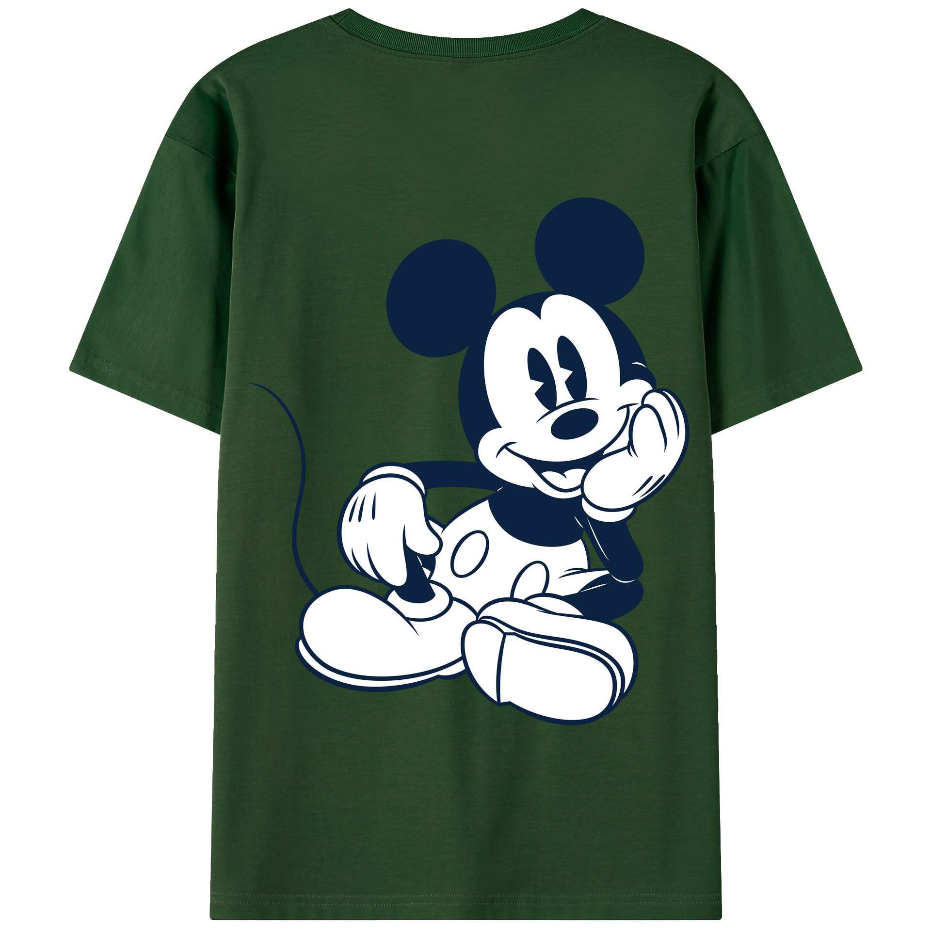 （画像用） ミッキーマウス Mickey Mouse 綿100％半袖Tシャツ（背面プリント）